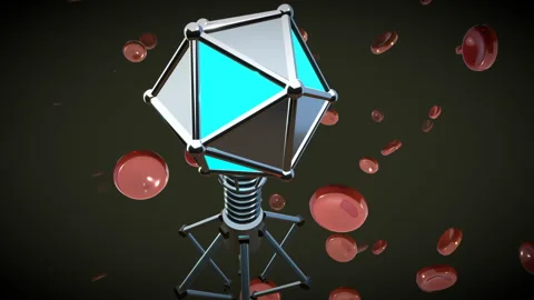 Heavy cinematic drop-in framing the microscopic scale of a microscopic, 4K Stock Footage 338400981