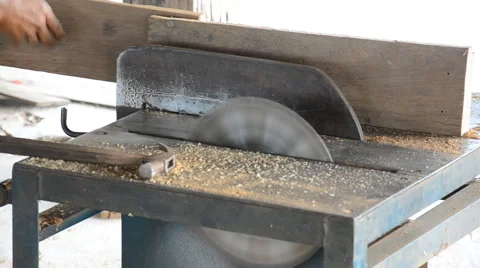 Heavy circular saw. Stock Footage 44136882