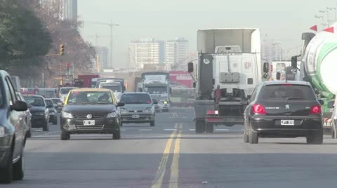 Heavy City Traffic 6 Stock Footage 12717217