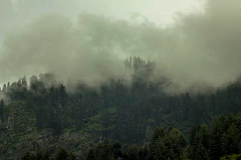 Heavy cloud in the mountains Stock Photos