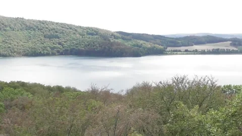 Heavy clouds above Laacher See Stock Footage 345151144
