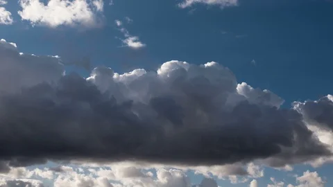 Heavy clouds drifting horizontally after the storm Stock Footage 115610966