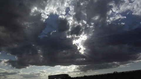 Heavy Clouds on the Evening Sky Stock Footage 38614119