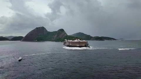 Heavy Clouds Looming Over Calm Ocean Waters Stock Footage 296428062