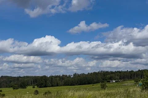 Heavy clouds move past Stock Photos