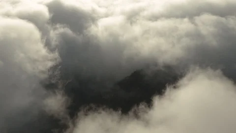 Heavy clouds over mountain Stock Footage 85700965