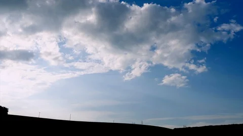 Heavy clouds passing above rural fields in South Moravia, Czech Republic. 스톡 동영상 89899788
