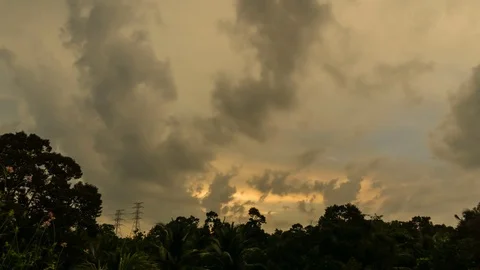 Heavy Cloudy Cloud timelapse Stockbeeldmateriaal 76922325