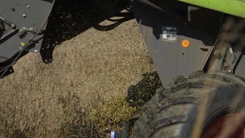 Heavy combine at work Stock Footage 315881304