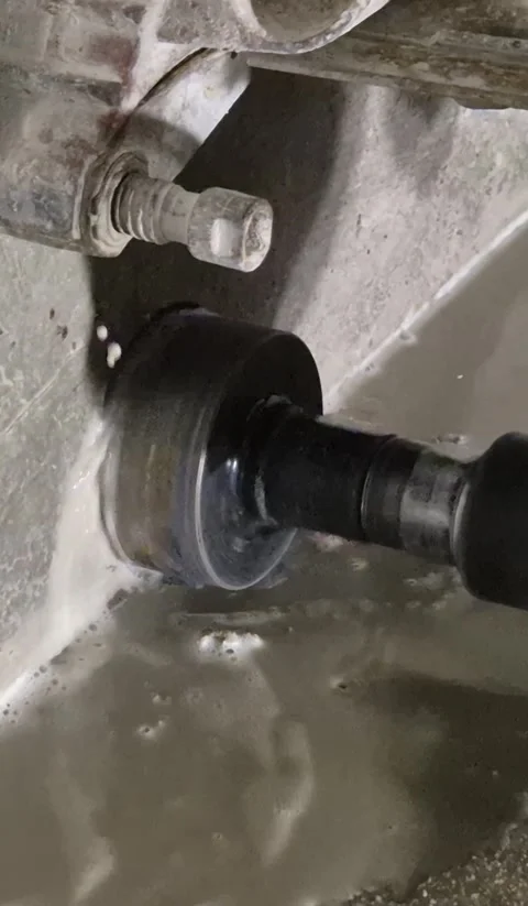 Heavy Concrete Core Drilling in Basement, Vertical 9:16 Stock Footage 337055442
