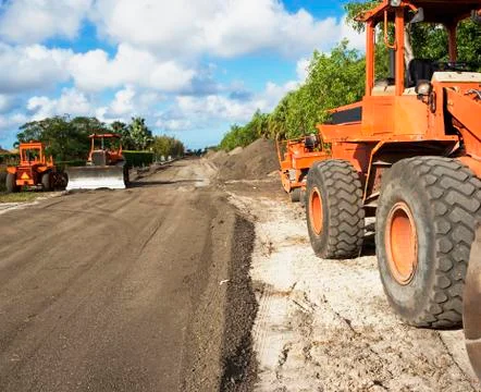 Heavy construction equipment Stock Photos