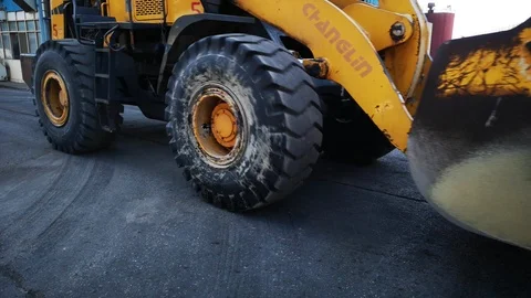 Heavy construction machine in open-cast mining Stock Footage 117592047