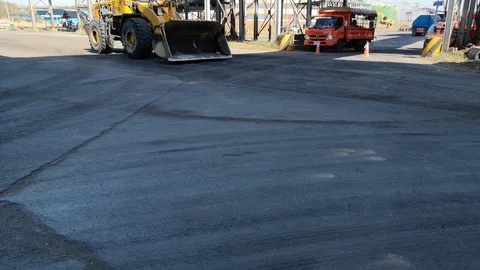 Heavy construction machine in open-cast mining Stock Footage 117592060