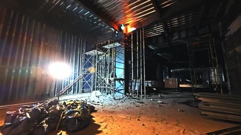 Heavy construction welding process with safety equipment. Stock Footage 319470910
