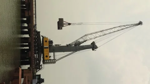 Heavy crane at Harbor Stock Footage 301211501