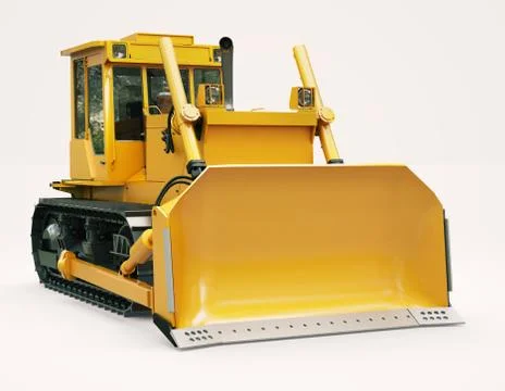 Heavy crawler bulldozer Stock Illustration