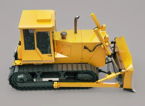 Heavy crawler bulldozer Illustrazione stock