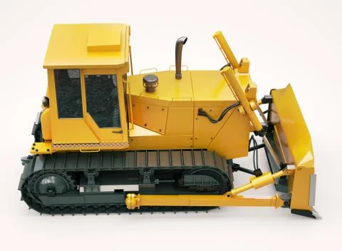 Heavy crawler bulldozer Stock Illustration