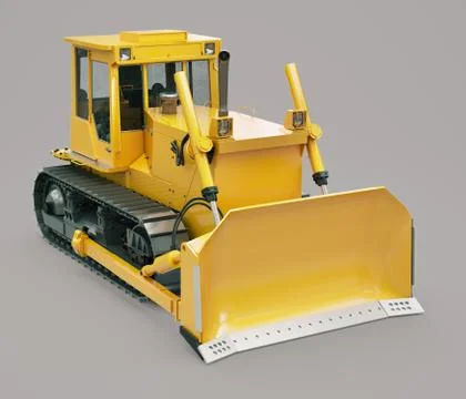 Heavy crawler bulldozer Stock Illustration
