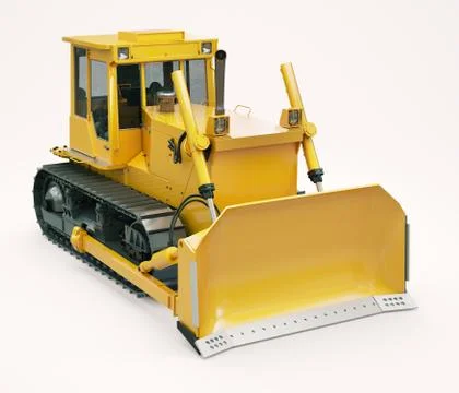 Heavy crawler bulldozer Illustrazione stock