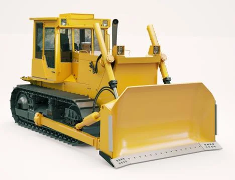Heavy crawler bulldozer Stock Illustration