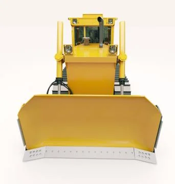 Heavy crawler bulldozer Stock Illustration