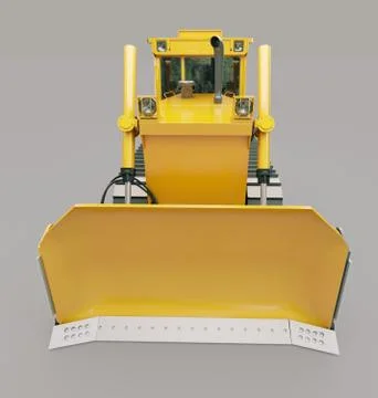 Heavy crawler bulldozer Stock Illustration