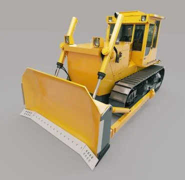 Heavy crawler bulldozer Stock Illustration