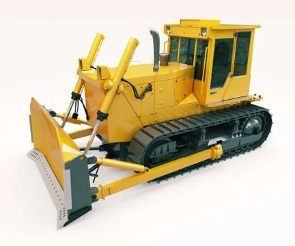 Heavy crawler bulldozer Illustrazione stock