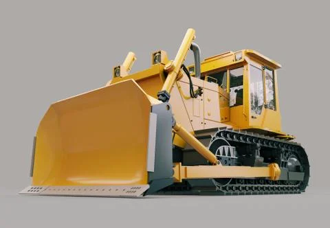 Heavy crawler bulldozer Stockillustratie