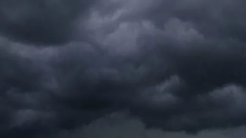 Heavy dark storm rain clouds animation for weather forecast - loop video 動画素材 195114689