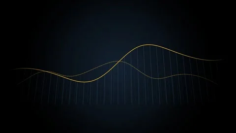 Heavy data wave line chart swelling, seamless loop 4K Stock Footage 346721973