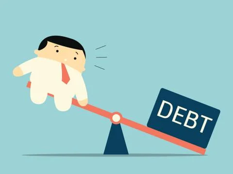 Heavy debt Stock Illustration