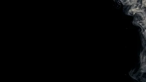 Heavy dense smoke in slow motion on a dark background. Video stock 82682356