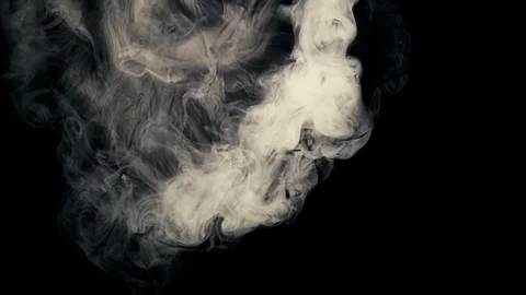 Heavy dense smoke in slow motion on a dark background. Stock Footage 82682358