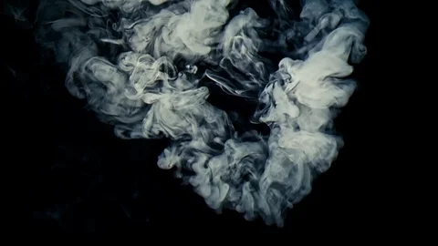 Heavy dense smoke in slow motion on a dark background. Stock Footage 82682372