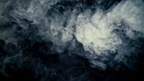 Heavy dense smoke in slow motion on a dark background. Stock Footage 82682378