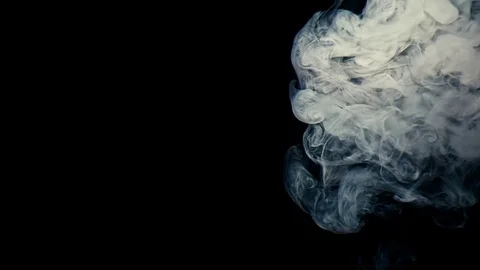 Heavy dense smoke in slow motion on a dark background. Stock Footage 82682379