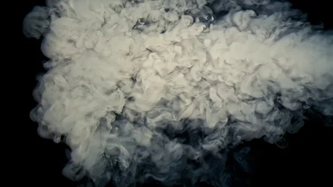 Heavy dense smoke in slow motion on a dark background. Stock Footage 82682382