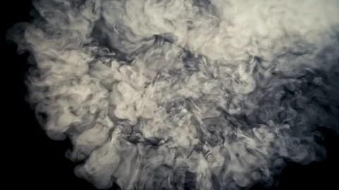 Heavy dense smoke in slow motion on a dark background. Stock Footage 82682387