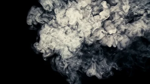 Heavy dense smoke in slow motion on a dark background. Stock Footage 82682398
