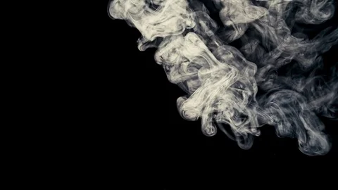 Heavy dense smoke in slow motion on a dark background. Stock Footage 82682399