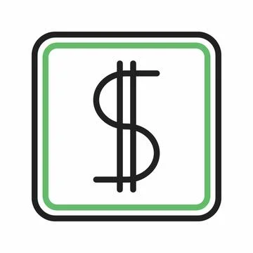Heavy Dollar Sign icon vector image. Stock Illustration