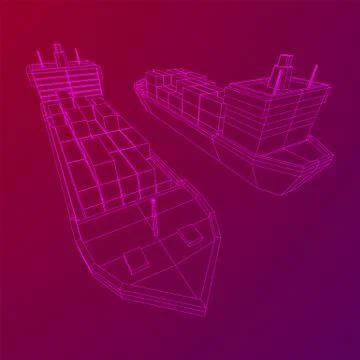 Heavy dry cargo ship of bulk carrier Illustrazione stock
