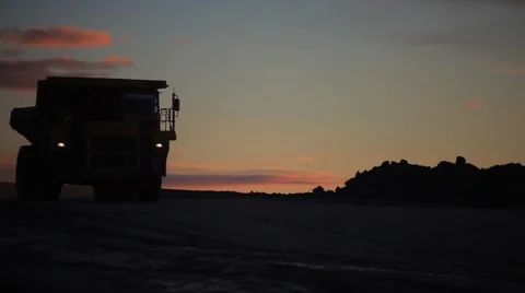 Heavy dump truck moving Stock Footage 61851078