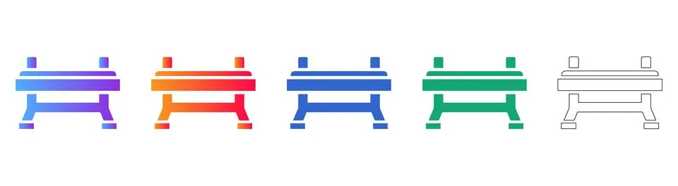 Heavy Duty Bench Support Vector Illustration Illustrazione stock
