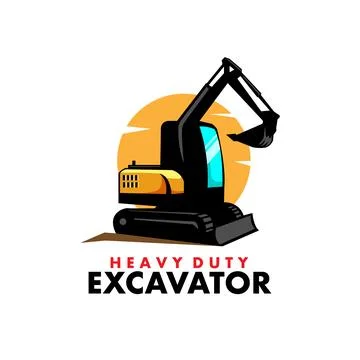Heavy duty excavator Stock Illustration