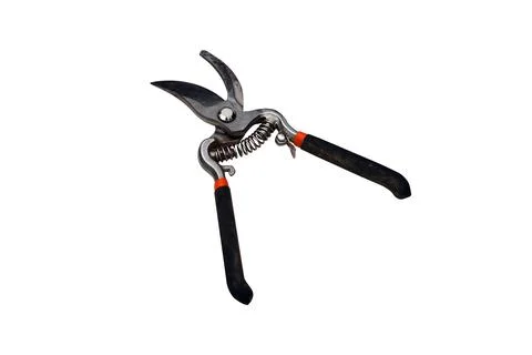 Heavy duty garden pruning shears with spring mechanism and black handles Stock Photos