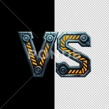 Heavy duty industrial vs icon with yellow hazard stripes PSD Template