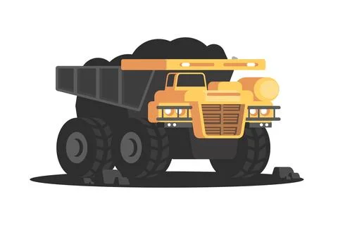 Heavy-duty mining truck Stock Illustration